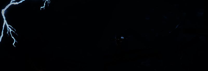 雷海区域的雷电示意