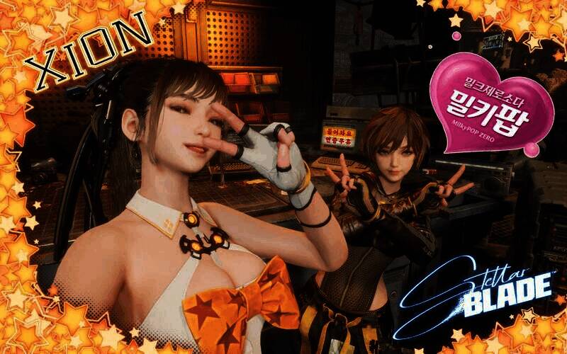 《星刃》伊芙和百合举手比耶截图