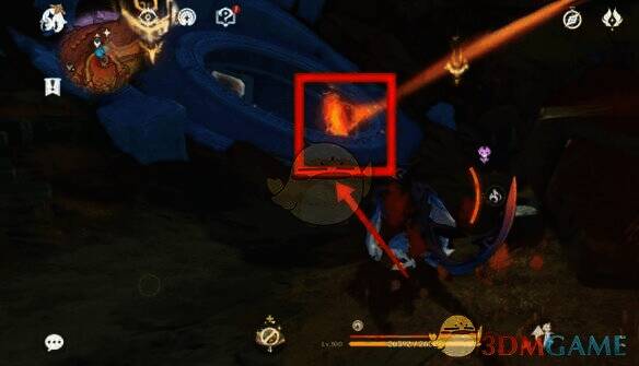 原神朝向炎崖之路前往指定地点飞上火山高处配图