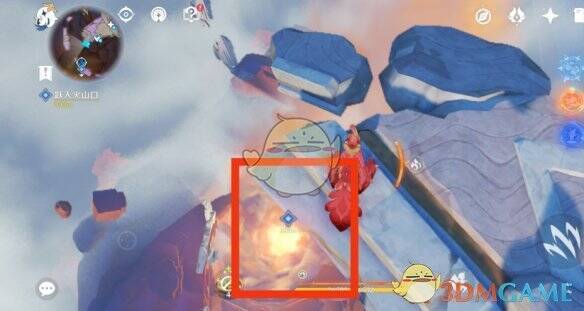 原神朝向炎崖之路站在最高处向火山里跳配图