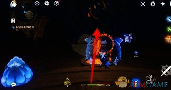 原神朝向炎崖之路跳下去后向前走配图