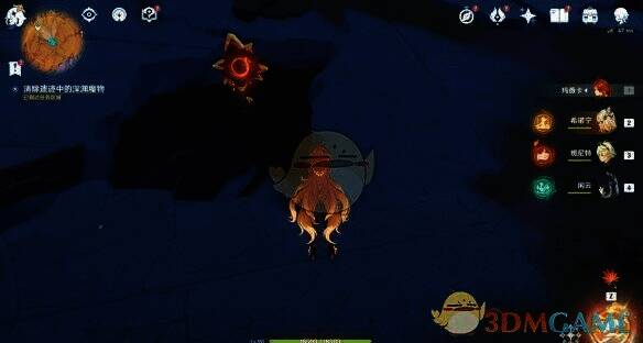 消灭敌人后跳进洞中的界面