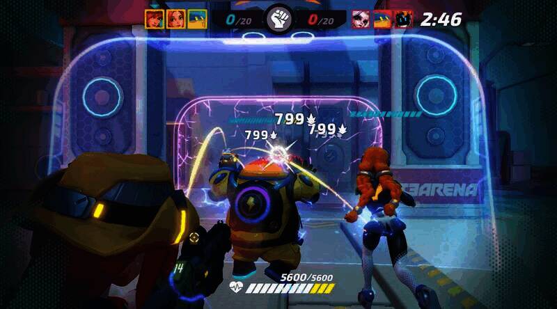 《火力苏打》与《守望先锋》对比示意画面