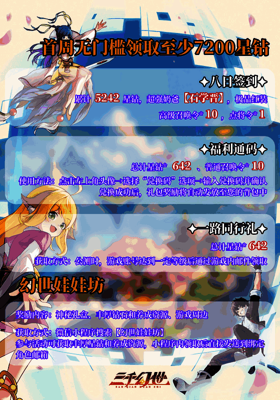 《三千幻世》公测福利相关图片4