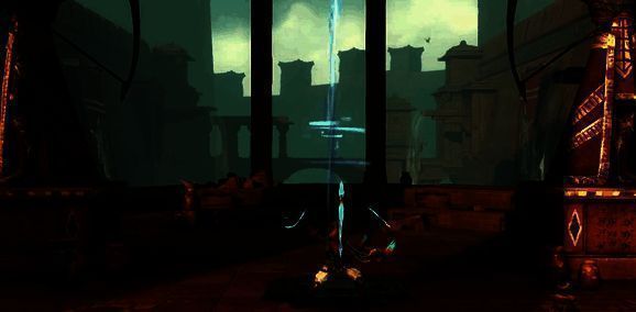 站在台子上用弓箭射击图