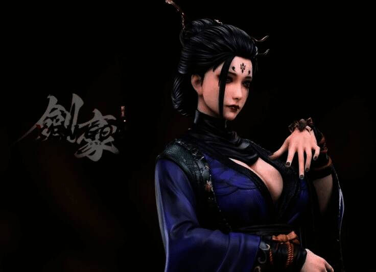 《黑神话:悟空》蜘蛛精四妹手办外观图