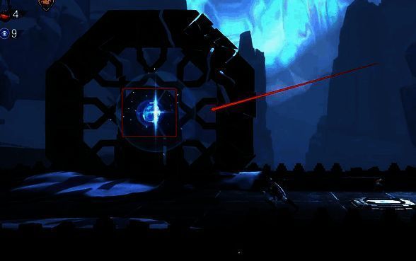 命中机关中心圆的画面