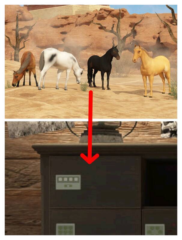 第二个场景的四匹马