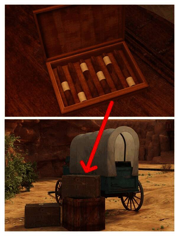 酒馆里的红衣服男人和雪茄盒