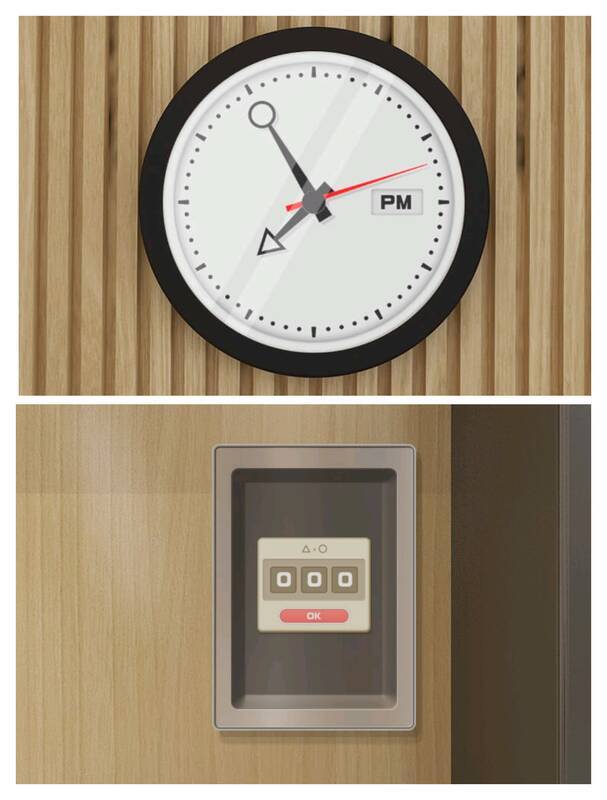 根据挂钟时间计算房间密码的图片