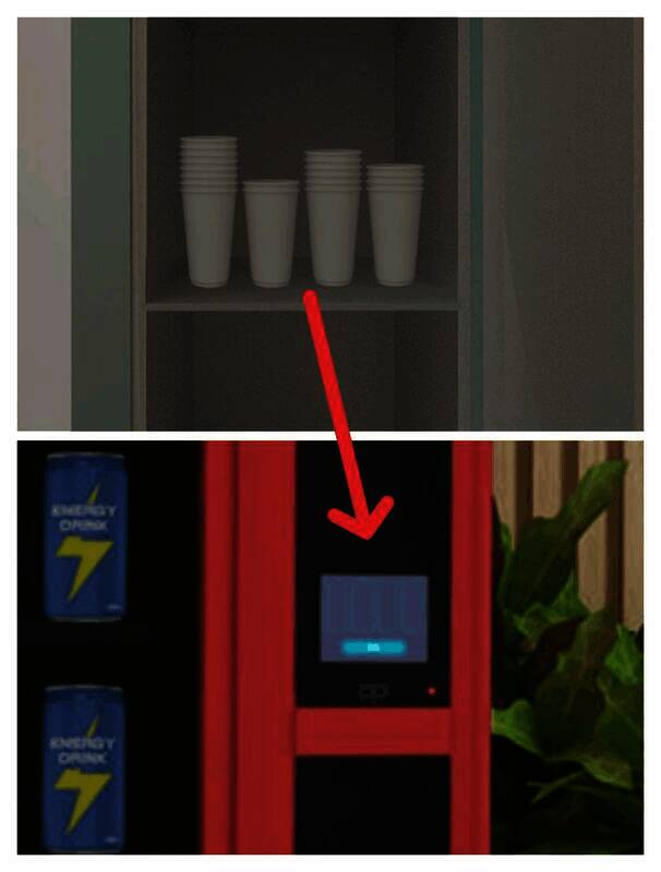 在自动贩卖机用钞票获取饮料和硬币的图片