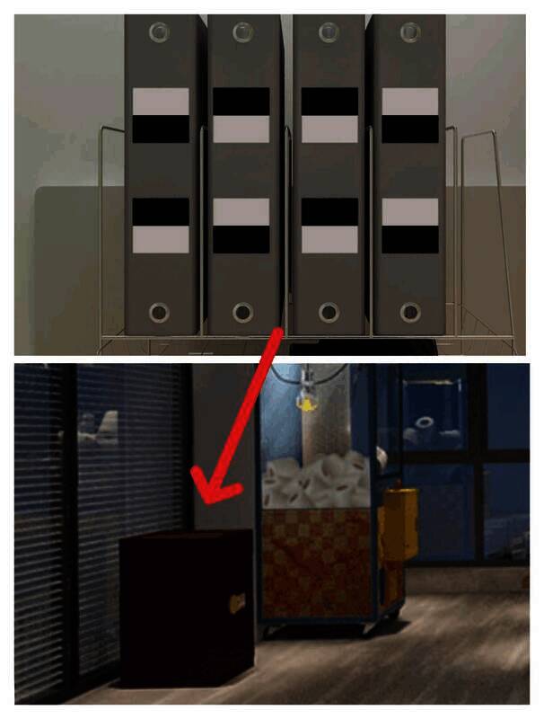 在茶水间打开保险箱获取钥匙卡A的图片