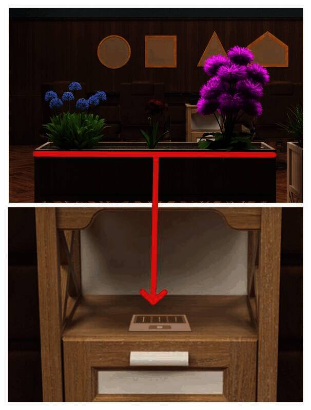 依据花打开抽屉得裁纸刀