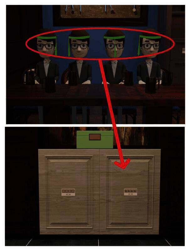 根据领带方向打开柜子得空酒杯和蜡烛