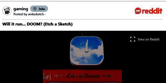 Etch A Sketch上的《毁灭战士》另一画面