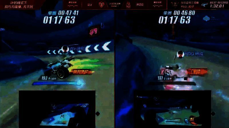 QQ飞车手游S联赛同屏对战画面
