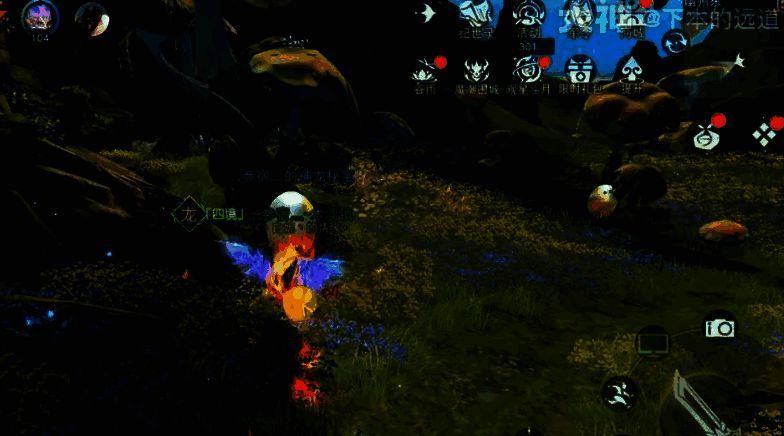 隐月谷地图西方向蘑菇下的神龙秘宝位置图