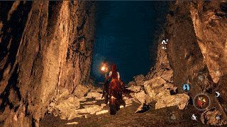 玩家进入山洞的场景