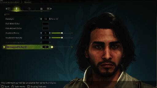 《怪物猎人：荒野》创建角色界面相关图片