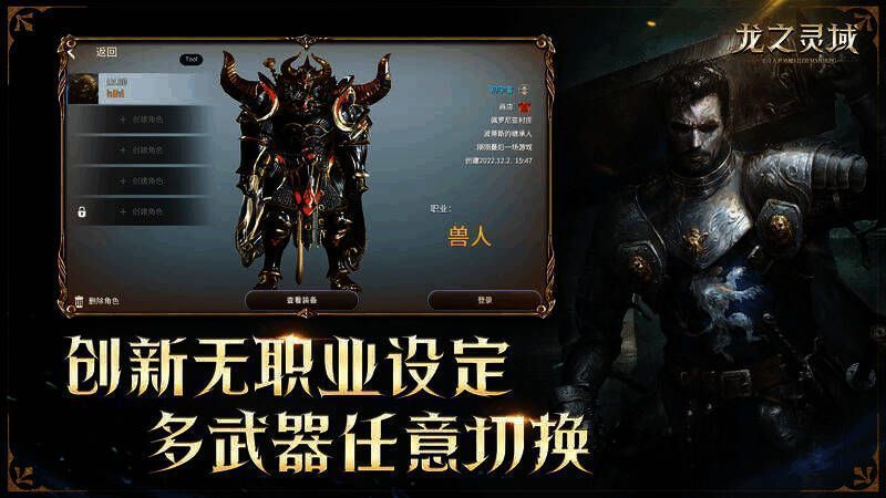 龙骑士使用不同武器战斗画面