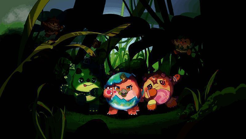 《蛋仔派对》勇闯龙蛋岛史前丛林场景图