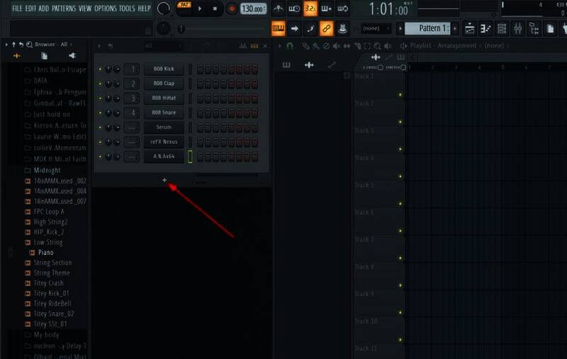 通道机架窗口添加音色操作图片