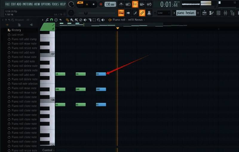 生成和弦后的界面图片