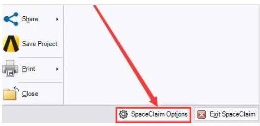 点击SpaceSniffer options选项图
