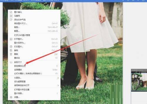 在2345看图王右键菜单中找到锁定缩放比例选项图片