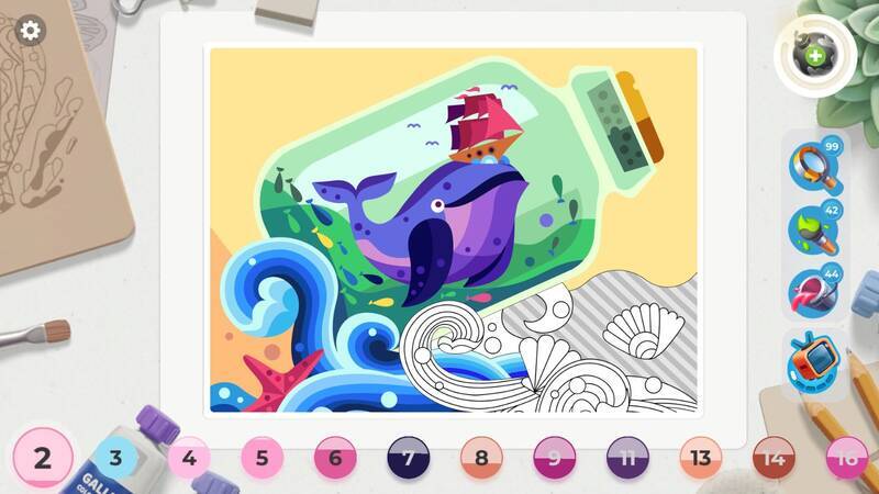 《画廊:涂色本和装饰》游戏截图5