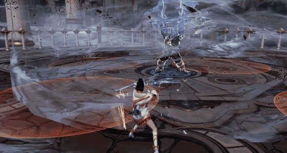 《剑灵2》守护者斧头巨人冬虫雷霆之怒技能画面