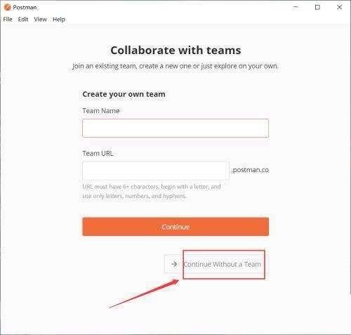 点击Continue Without a Team按钮界面1