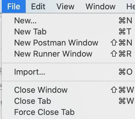 点击File菜单选择New Postman Window项图