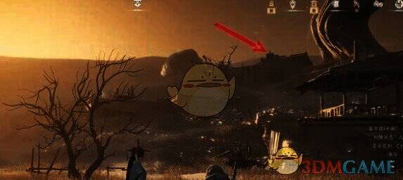 大树旁房子的画面