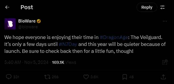 BioWare官方推文相关图片