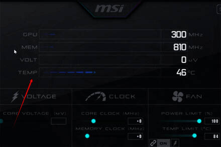 微星小飞机温度监控界面相关图片