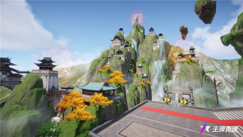 源起山海赛道旁建筑设施图