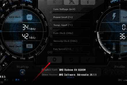 微星小飞机设置菜单界面