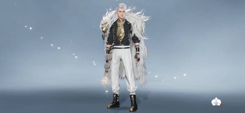 男款圣辉·皓雪凌时装肩部细节图