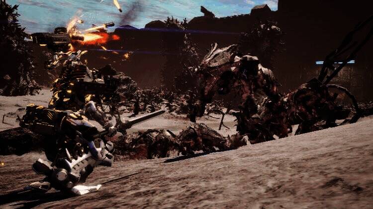 《机甲战魔：神话之裔》战斗场景