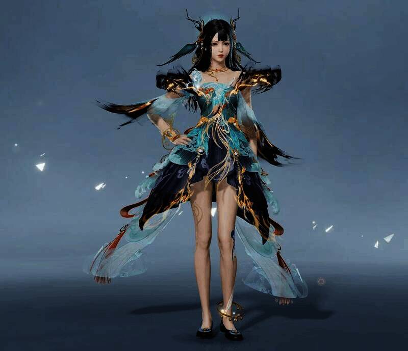 《星球：重启》墨染·离朱焕女款时装展示图