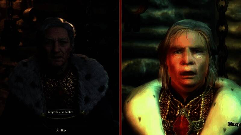 《上古卷轴4：湮灭重制版》与原版画面对比图8