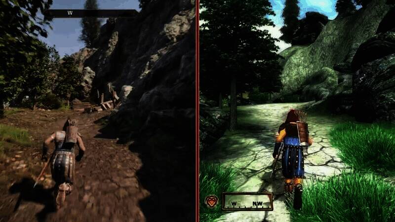 《上古卷轴4：湮灭重制版》与原版画面对比图16