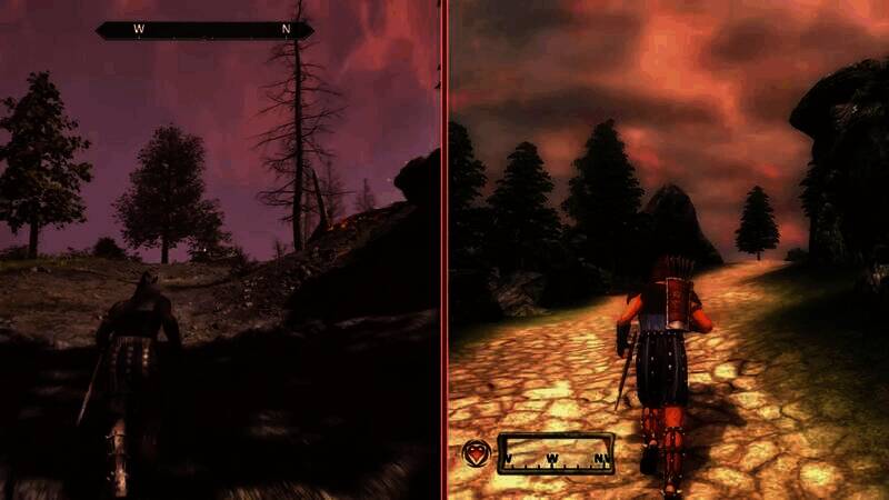 《上古卷轴4：湮灭重制版》与原版画面对比图17