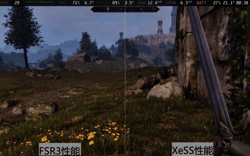 《上古卷轴4：湮没 重制版》不同画质模式对比画面