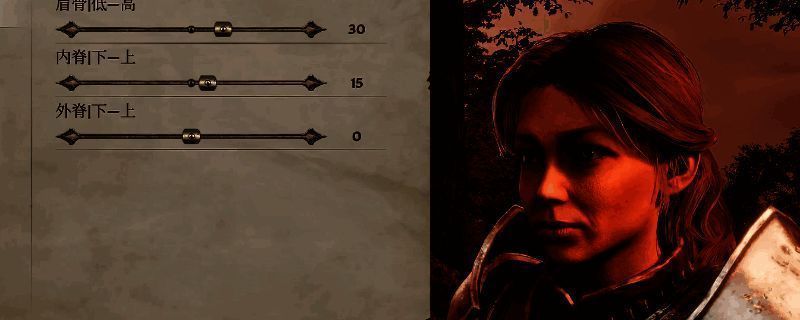 《上古卷轴4：重制版》女骑士捏脸示例图