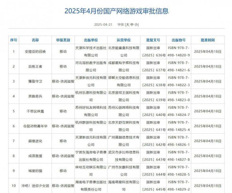 国产游戏版号图片