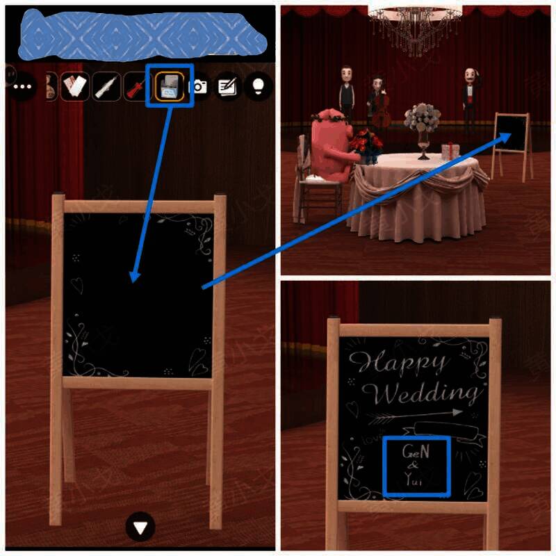 小黑板上的线索画面