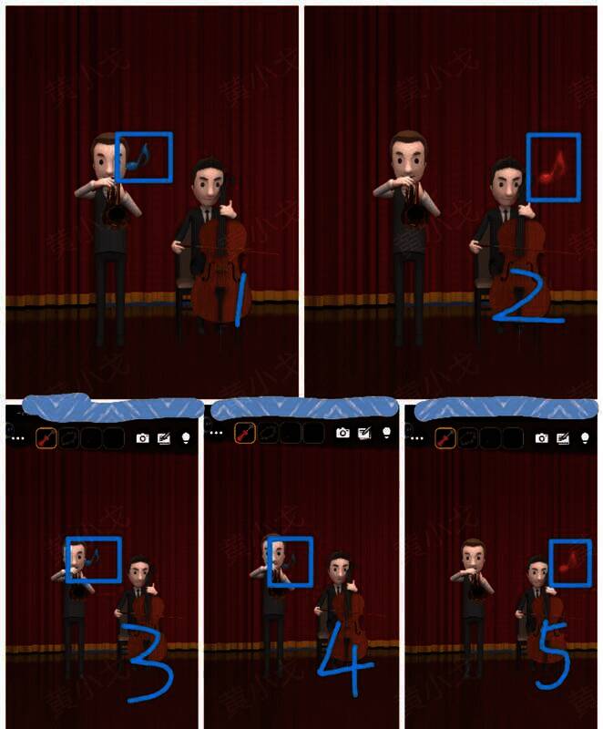 两位演奏者音符顺序画面