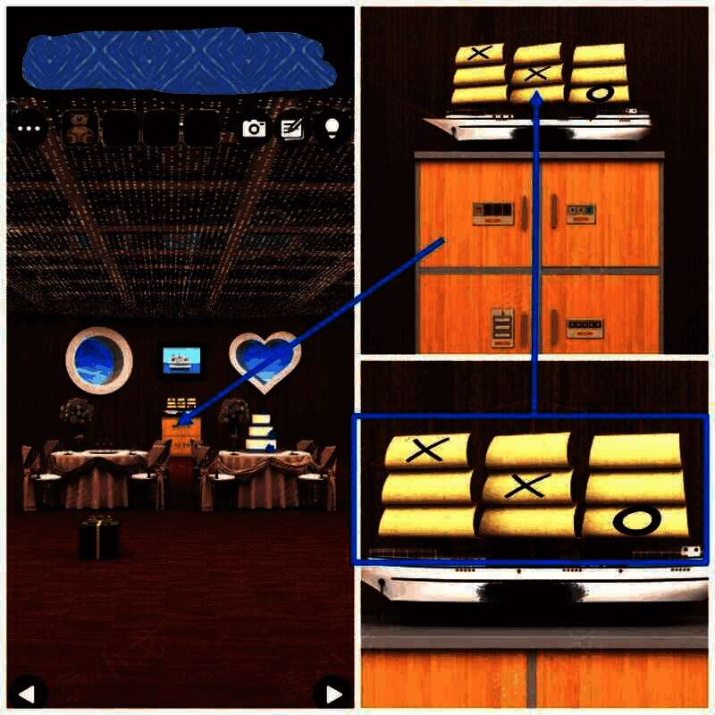 柜子上帆船模型的船帆符号图